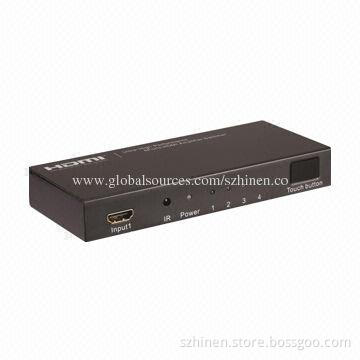 4-port HDMI Amplifier Switcher, HDCP Pass-through, Supports 250MHz/2.5Gbps Per Channel Bandwidth